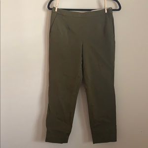 J Crew army green stretch capris
